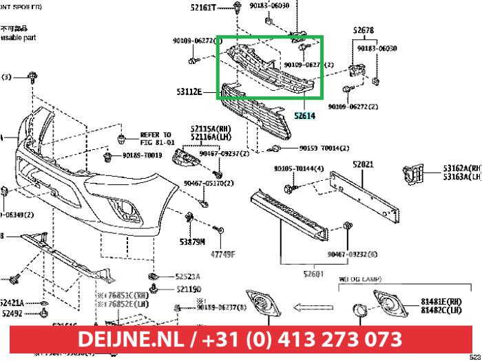 Toyota Hilux Bumperframe voor O543788