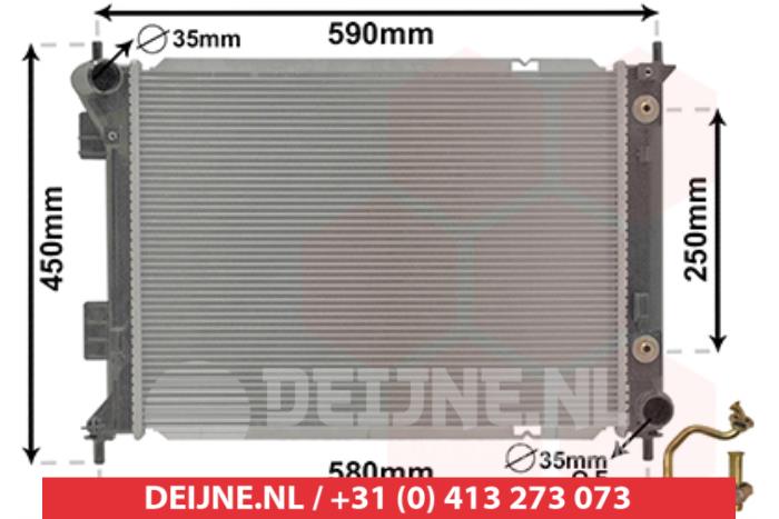 Nieuwe Radiateur Kia Venga Prijs € 88,85 Inclusief btw aangeboden door V.Deijne Jap.Auto-onderdelen BV
