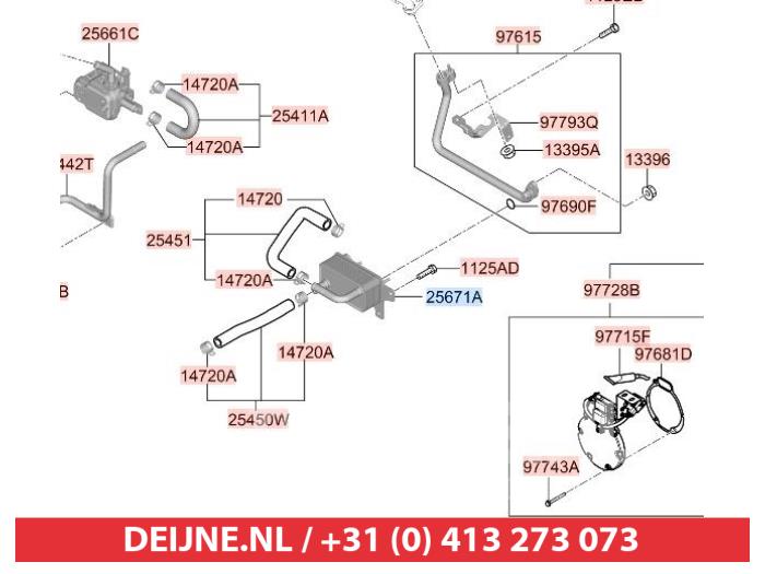 Kia Niro Warmtewisselaar O549487