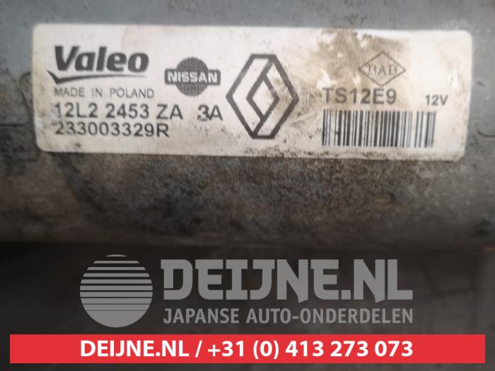 Startmotor van een Nissan Qashqai (J10) 1.5 dCi DPF 2013