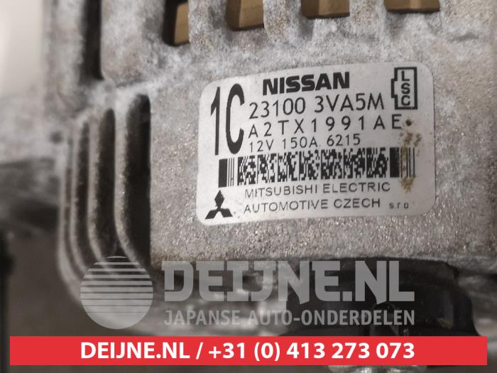 Dynamo van een Nissan Note (E12) 1.2 68 2016