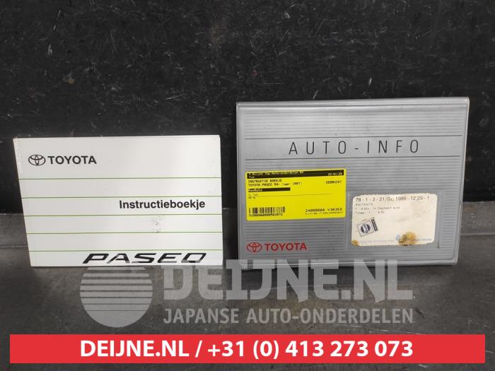Toyota Paseo Instruction Booklet O583972