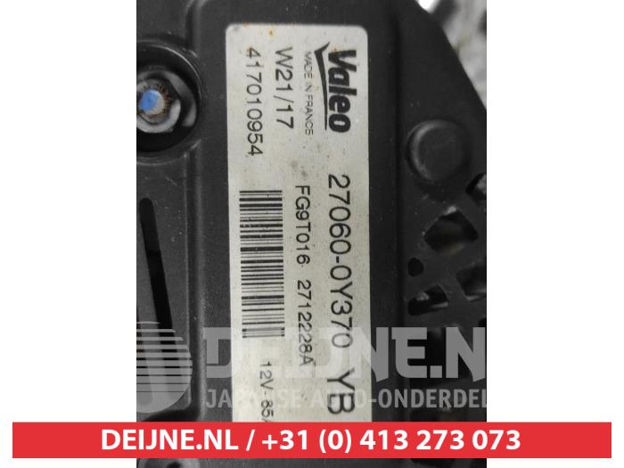 Dynamo van een Toyota Yaris III (P13) 1.5 16V Dual VVT-iE 2018