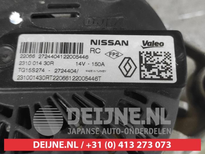 Dynamo van een Nissan Micra (K14) 1.0 IG-T 92 2022