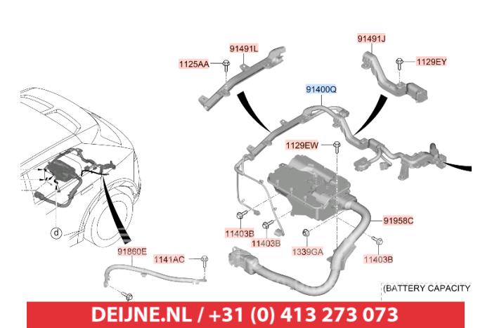 Hyundai Ioniq Wiring harness engine room O667194