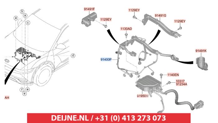 Hyundai Ioniq Wiring harness engine room O667196