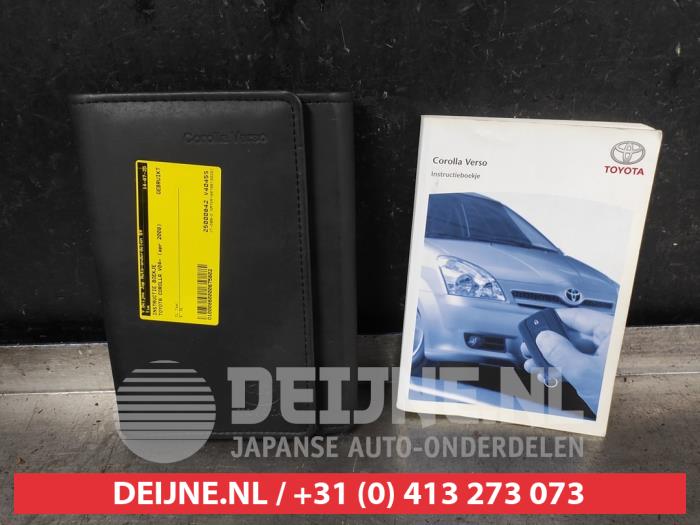 Toyota Corolla Verso Instructie Boekje O675802