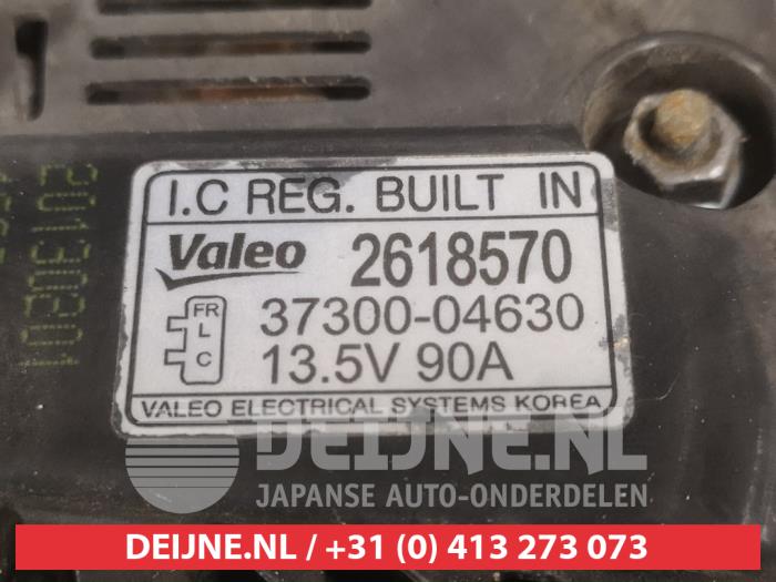 Dynamo van een Kia Picanto (TA) 1.0 12V 2013