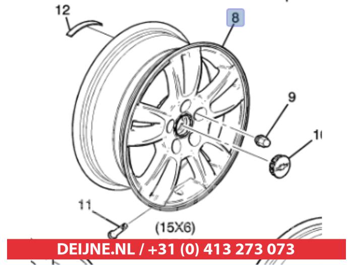Chevrolet Aveo Set of wheels + tyres O733252