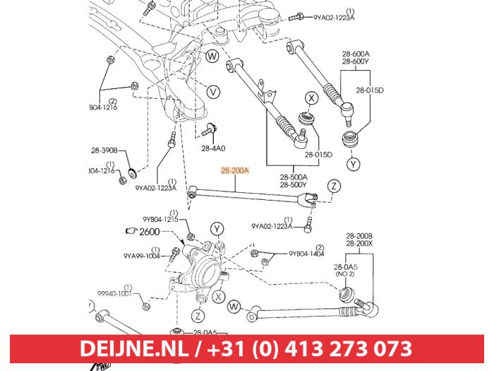 Mazda MX-5 Rear wishbone, left O740174