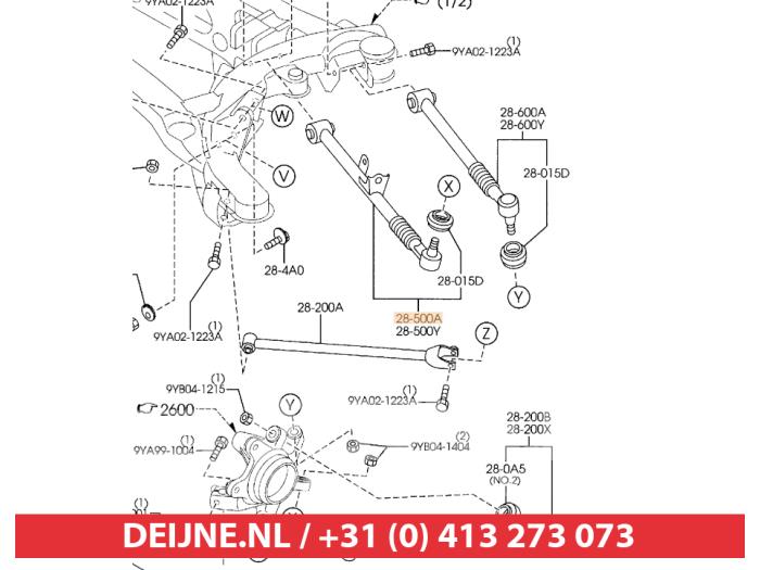Mazda MX-5 Rear wishbone, right O740177
