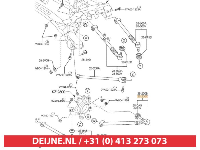 Mazda MX-5 Rear wishbone, left O740179