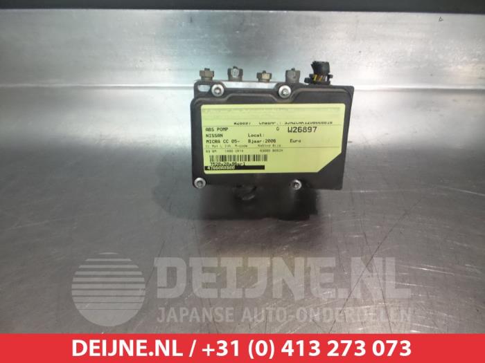 Gebruikte ABS Pomp Nissan Micra C+C (K12) 1.4 16V Prijs € 35,00 Margeregeling aangeboden door V.Deijne Jap.Auto-onderdelen BV