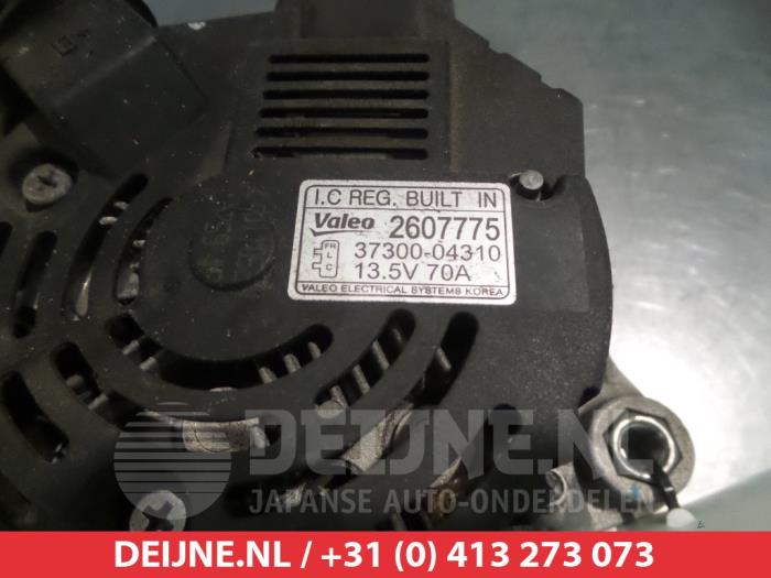Dynamo van een Kia Picanto (TA) 1.0 12V 2011