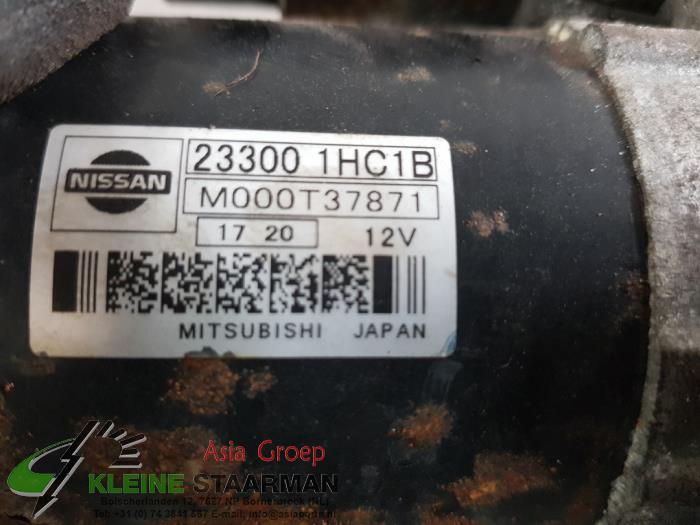 Startmotor van een Nissan Micra (K13) 1.2 12V DIG-S 2012