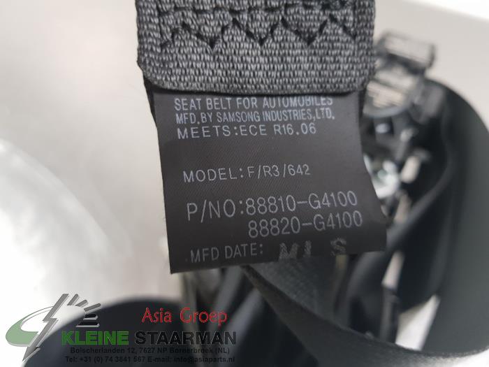 Veiligheidsgordel rechts-voor van een Hyundai i30 (PDEB5/PDEBB/PDEBD/PDEBE) 2.0 N Turbo 16V Performance Pack 2018