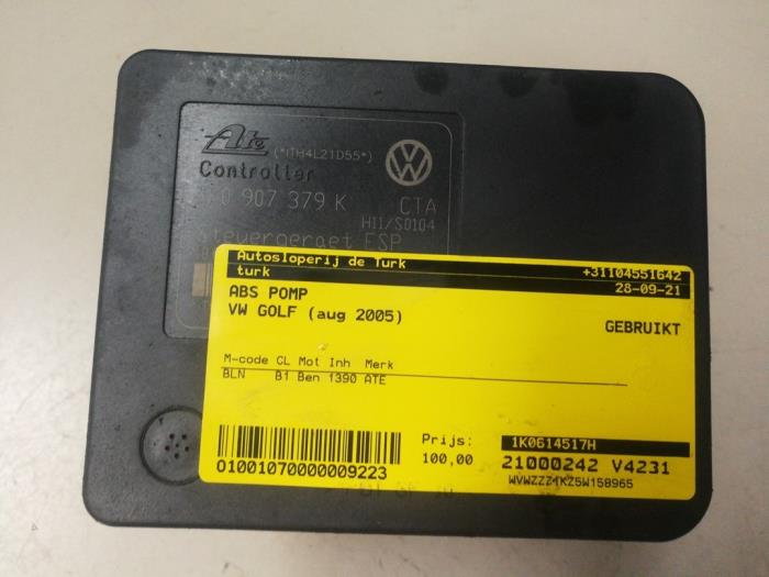 Gebruikte ABS Pomp Volkswagen Golf V (1K1) 1.4 FSI 16V Prijs € 25,00 Margeregeling aangeboden door Autosloperij de Turk