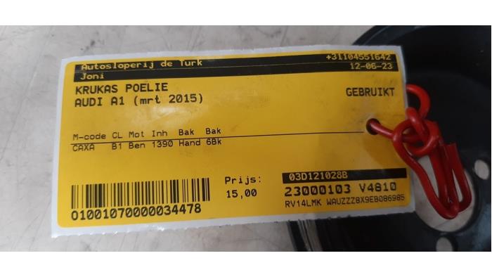 Krukas Poelie van een Audi A1 (8X1/8XK) 1.4 TFSI 16V 122 2015