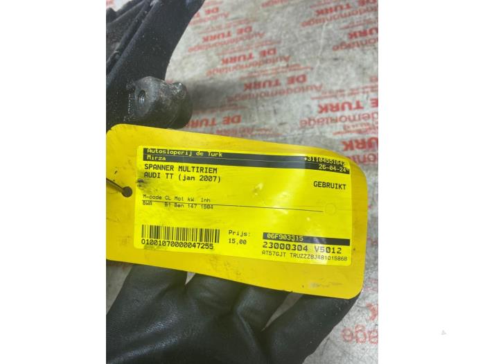 Spanner multiriem van een Audi TT (8J3) 2.0 TFSI 16V 2007