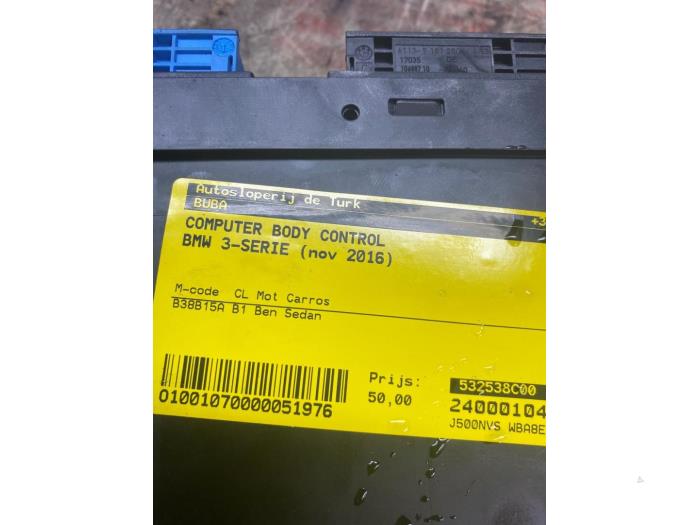 Computer Body Control van een BMW 3 serie (F30) 318i 1.5 TwinPower Turbo 12V 2016