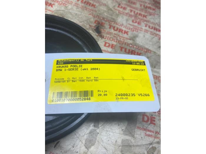 Gebruikte Krukas Poelie BMW 1 serie (E87/87N) 116i 1.6 16V Prijs € 21,78 Inclusief btw aangeboden door Autosloperij de Turk