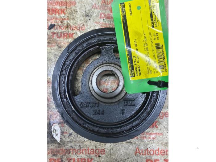 Gebruikte Krukas Poelie Renault Clio V (RJAB) 0.9 Energy TCE 90 12V Prijs € 21,78 Inclusief btw aangeboden door Autosloperij de Turk