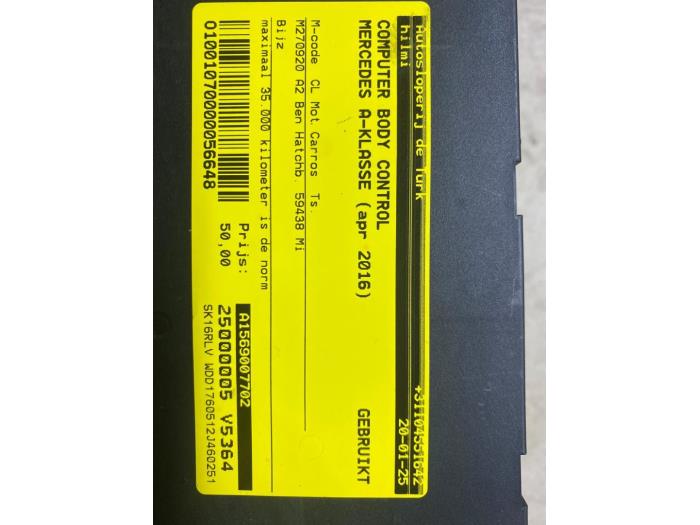 Computer Body Control van een Mercedes-Benz A (W176) 2.0 A-250 Turbo 16V 2016