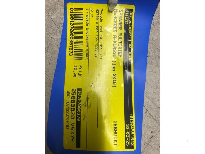 Spanner multiriem van een Mercedes-Benz A (W176) 1.6 A-200 16V 2018
