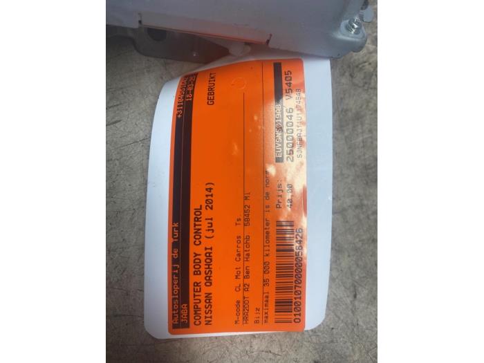 Computer Body Control van een Nissan Qashqai (J11) 1.2 DIG-T 16V 2014