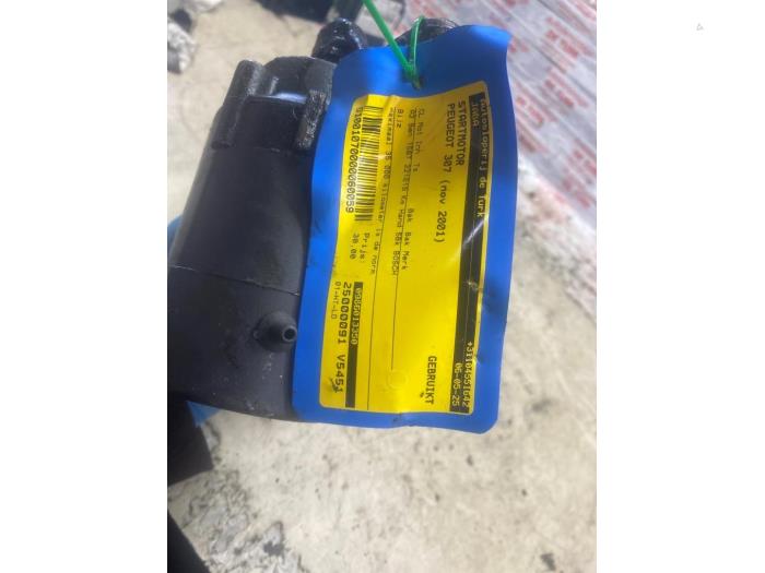 Startmotor van een Peugeot 307 (3A/C/D) 1.6 16V 2001