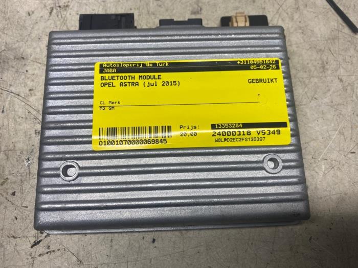 Gebruikte Bluetooth module Opel Astra J GTC (PD2/PF2) 1.4 Turbo 16V ecoFLEX 120 Prijs € 24,20 Inclusief btw aangeboden door Autosloperij de Turk