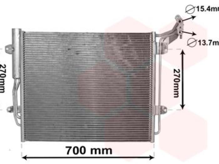 Nieuwe Radiateur Airco Volkswagen Sharan (7N) Prijs € 64,13 Inclusief btw aangeboden door Gebr Opdam B.V.