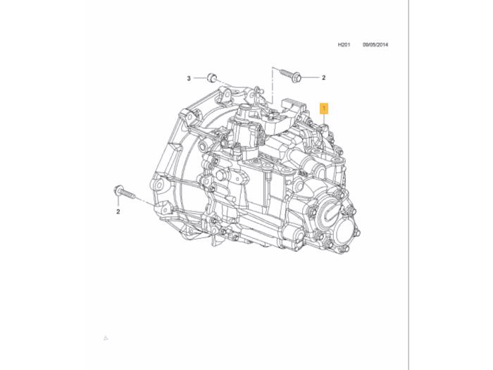 Versnellingsbak Opel Corsa E, 2014 1.0 SIDI Turbo 12V, Hatchback, Benzine, 999cc, 66kW (90pk), FWD, B10XFL; D10XFL; DTEMP; F10XFL, 2014-09 (Gebruikt)