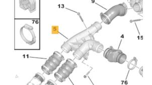 Gebruikte Intercooler Buis Peugeot Partner (GC/GF/GG/GJ/GK) 1.6 HDI 90 Prijs € 75,00 Margeregeling aangeboden door Gebr Opdam B.V.