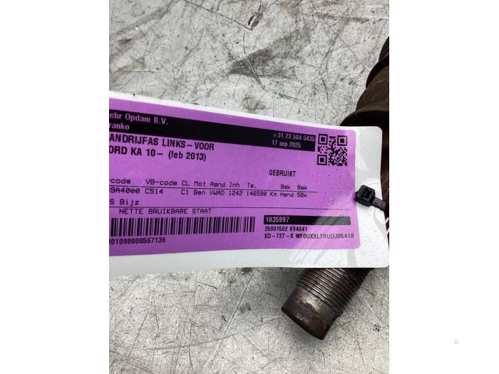 Gebruikte Steekas links-voor Ford Ka II 1.2 Prijs € 35,00 Margeregeling aangeboden door Gebr Opdam B.V.