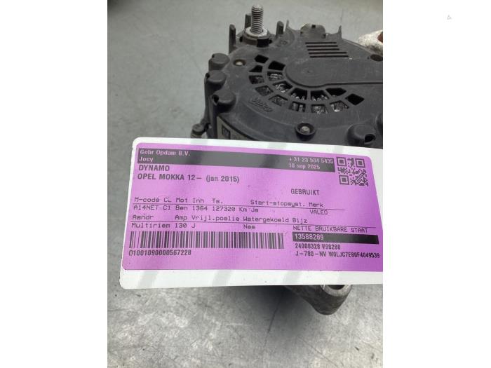 Gebruikte Dynamo Opel Mokka/Mokka X 1.4 Turbo 16V 4x2 Prijs € 70,00 Margeregeling aangeboden door Gebr Opdam B.V.