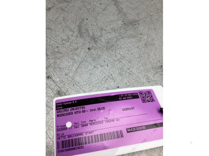 Gebruikte Galerij (Injectie) Mercedes Vito (639.6) 3.0 120 CDI V6 24V Prijs € 50,00 Margeregeling aangeboden door Gebr Opdam B.V.