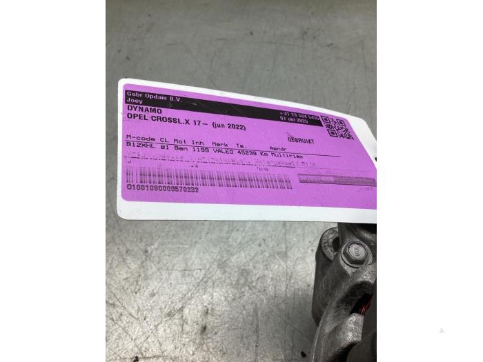 Gebruikte Dynamo Opel Crossland (X) 1.2 12V Prijs € 75,00 Margeregeling aangeboden door Gebr Opdam B.V.