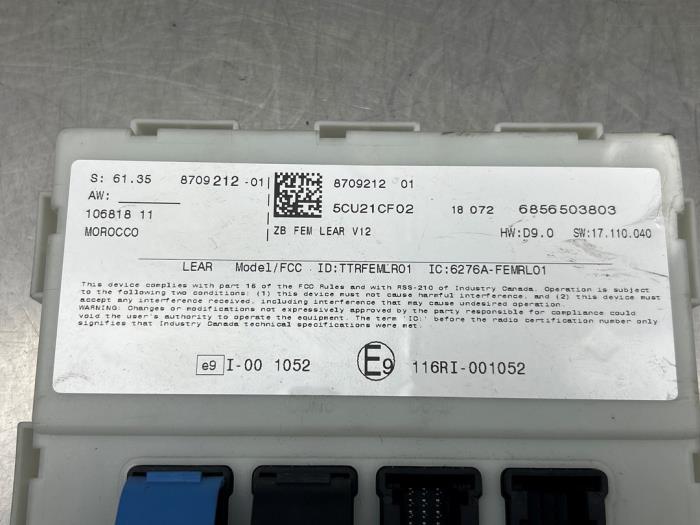 Computer Body Control van een BMW 3 serie (F30) 320i 2.0 16V 2018