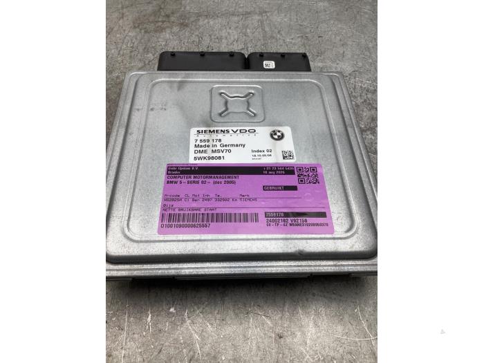 Gebruikte Computer Motormanagement BMW 5 serie (E60) 523i 24V Prijs € 250,00 Margeregeling aangeboden door Gebr Opdam B.V.