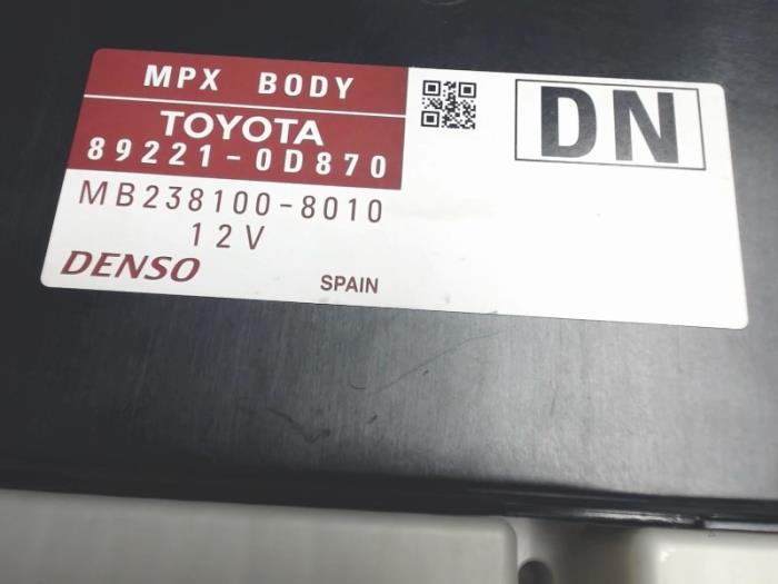 Computer Body Control van een Toyota Yaris III (P13) 1.5 16V Dual VVT-iE 2017