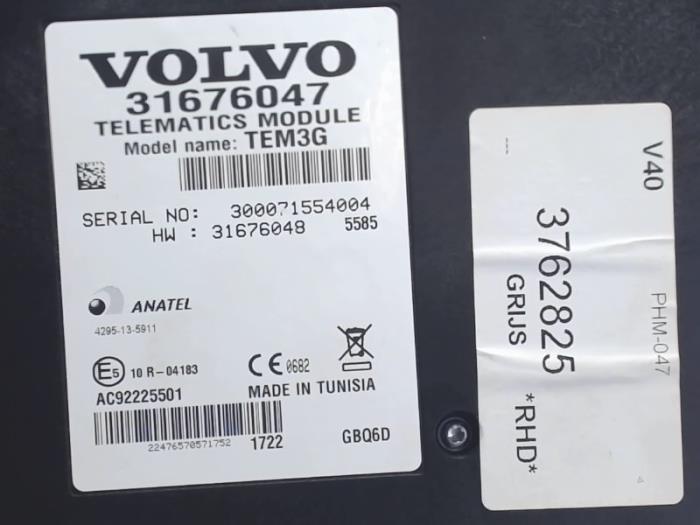 Telefoon Module van een Volvo V40 (MV) 1.5 T2 16V Geartronic 2018
