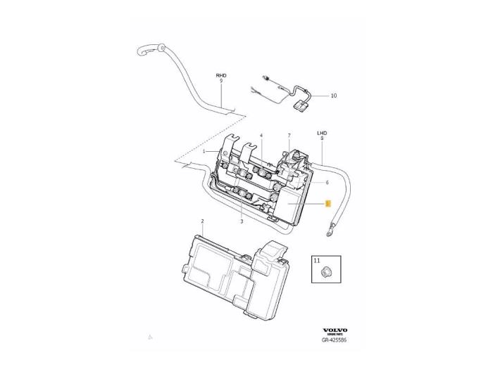 Relais van een Volvo V60 I (FW/GW) 2.0 D4 16V 2015