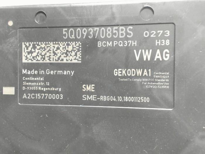 Computer Body Control van een Volkswagen Golf VII (AUA) 2.0 TDI 150 16V 2018