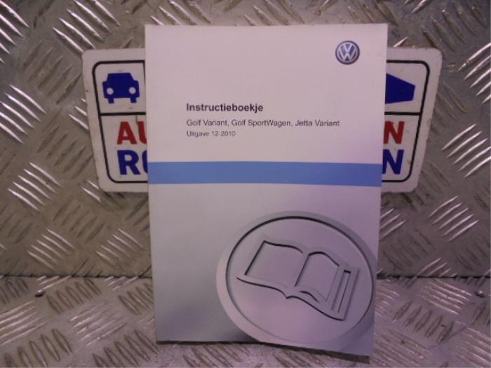 Instructie Boekje van een Volkswagen Golf VI Variant (AJ5/1KA) 1.6 TDI 16V 105 2011