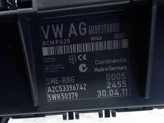 BCM van een Volkswagen Polo V (6R) 1.2 TDI 12V BlueMotion 2011