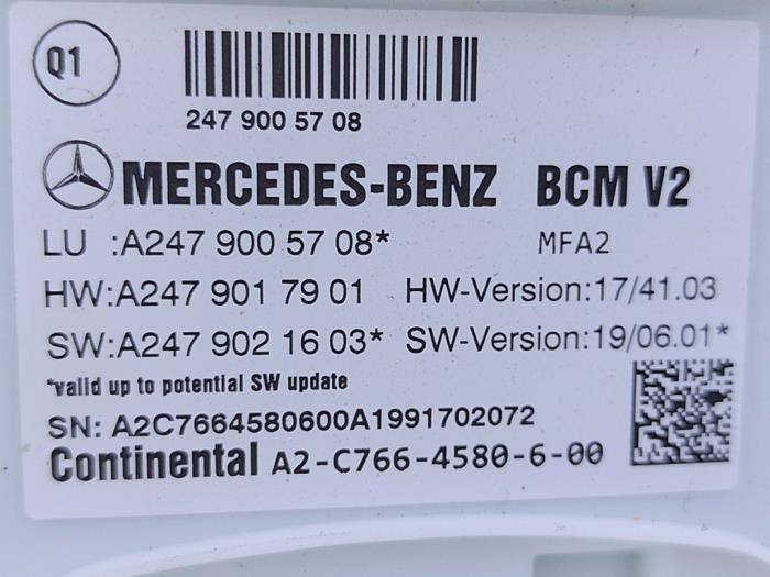 Computer Body Control van een Mercedes-AMG A-Klasse AMG (177.0) 2.0 A-35 AMG Turbo 16V 4Matic 2019