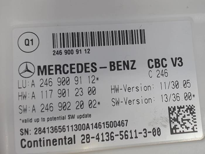 Computer Body Control van een Mercedes-Benz CLA (117.3) 1.8 CLA-200 CDI 16V 2014