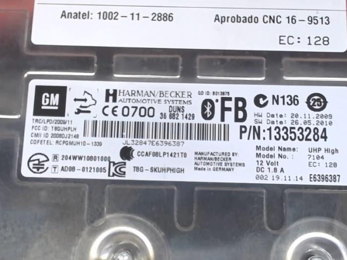 Telefoon Module van een Opel Astra J GTC (PD2/PF2) 1.4 Turbo 16V ecoFLEX 140 2015