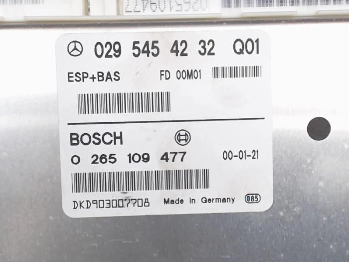 Esp computer van een Mercedes-Benz A (W168) 1.6 A-160 2000